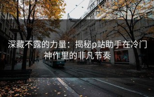 深藏不露的力量：揭秘p站助手在冷门神作里的非凡节奏
