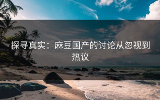 探寻真实：麻豆国产的讨论从忽视到热议